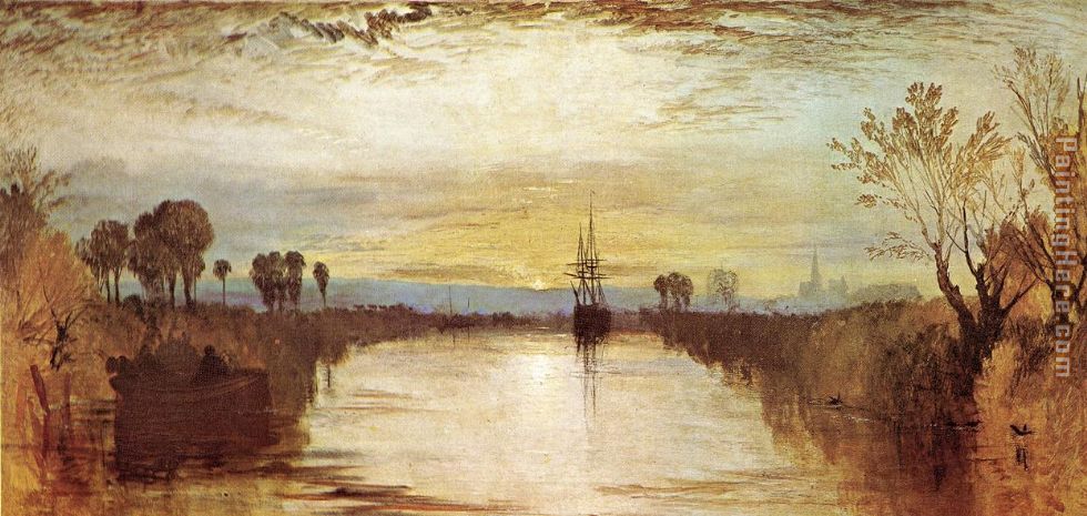 Chichester Canal painting - Joseph Mallord William Turner Chichester Canal art painting